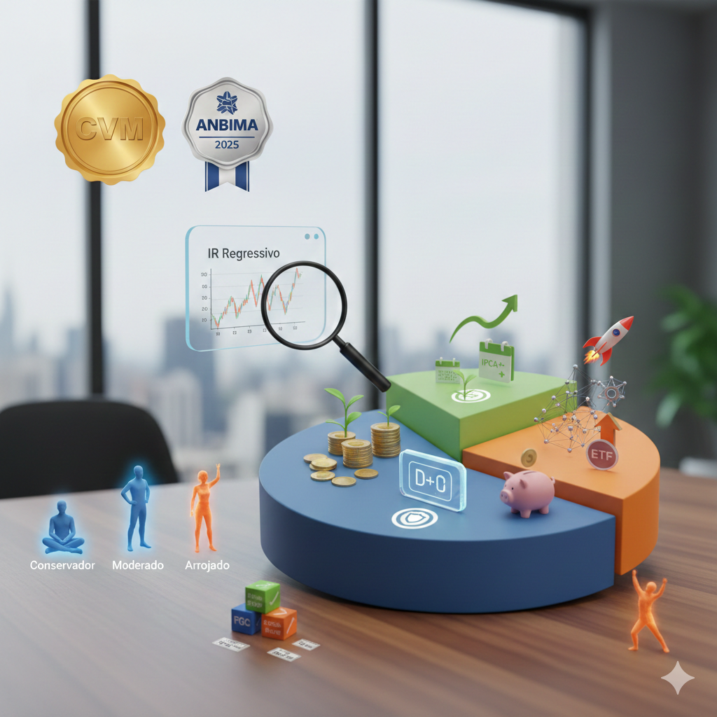 Carteira de investimentos para iniciantes alocação por perfil