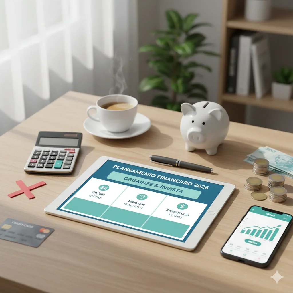 Planejamento Financeiro 2026 Guia Completo para Organizar Dívidas, IPVA e Investir em Janeiro